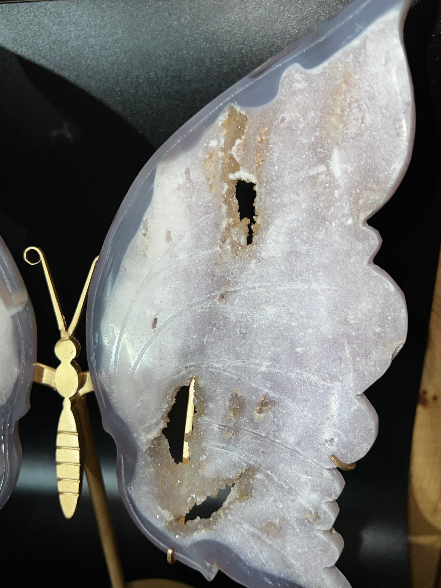 XXL Druzy Pink Amethyst Butterfly Wings