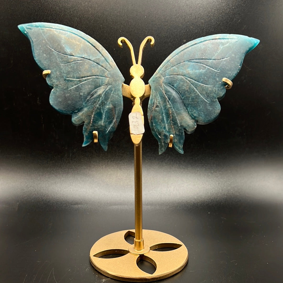 Blue Apatite Butterfly Wings