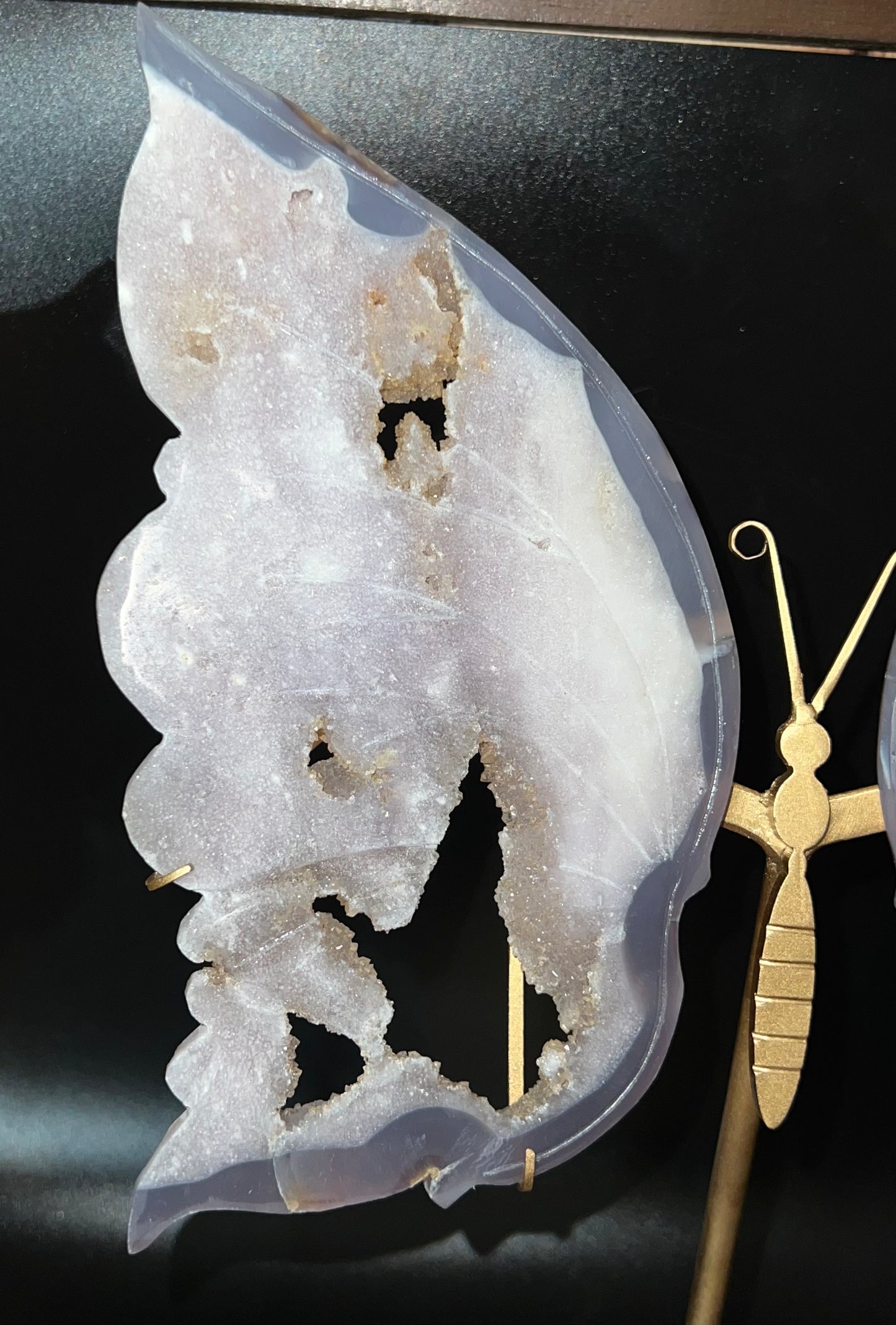 XXL Druzy Pink Amethyst Butterfly Wings