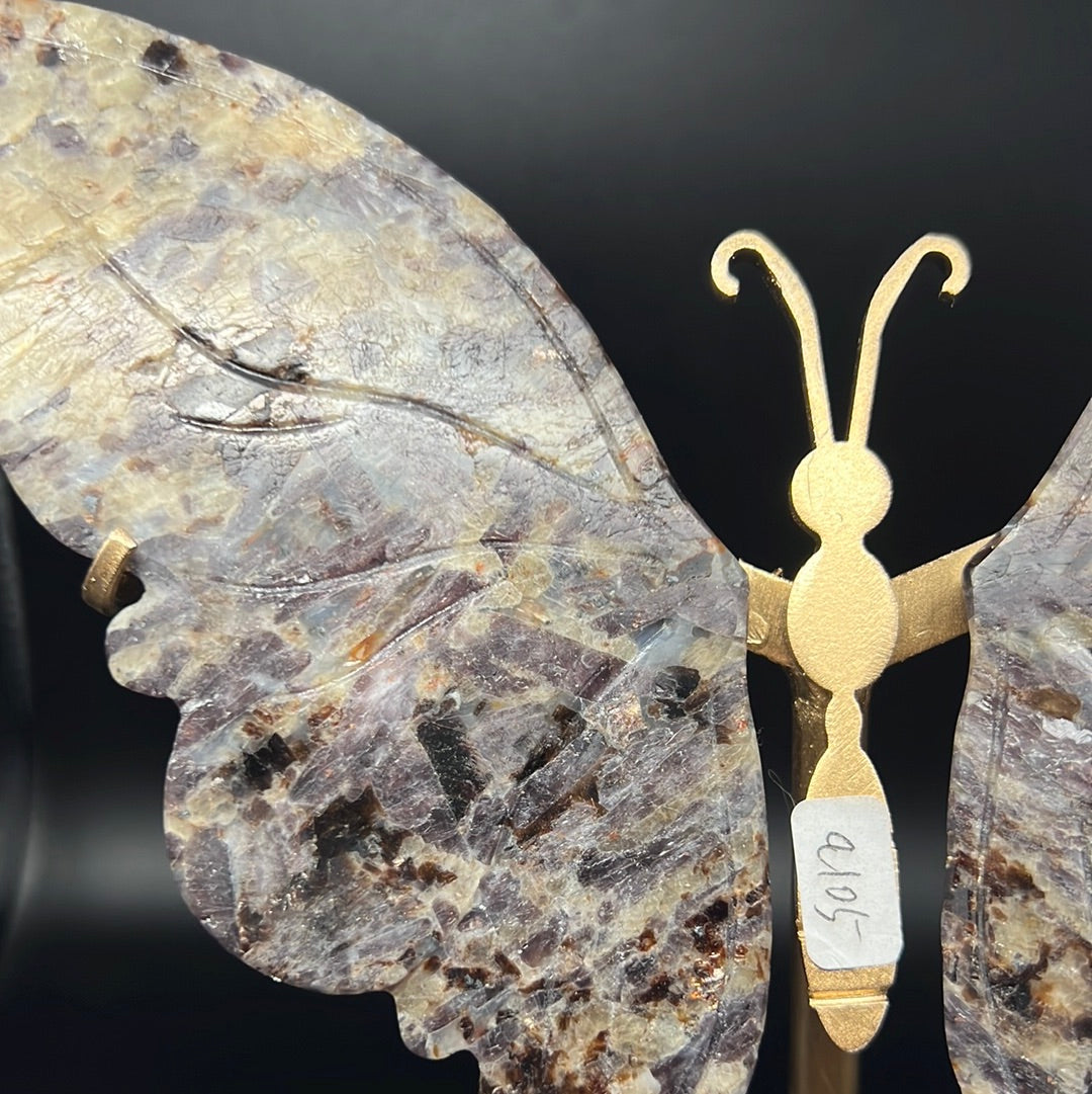 Tourmaline Mica in Quartz Butterfly Wings