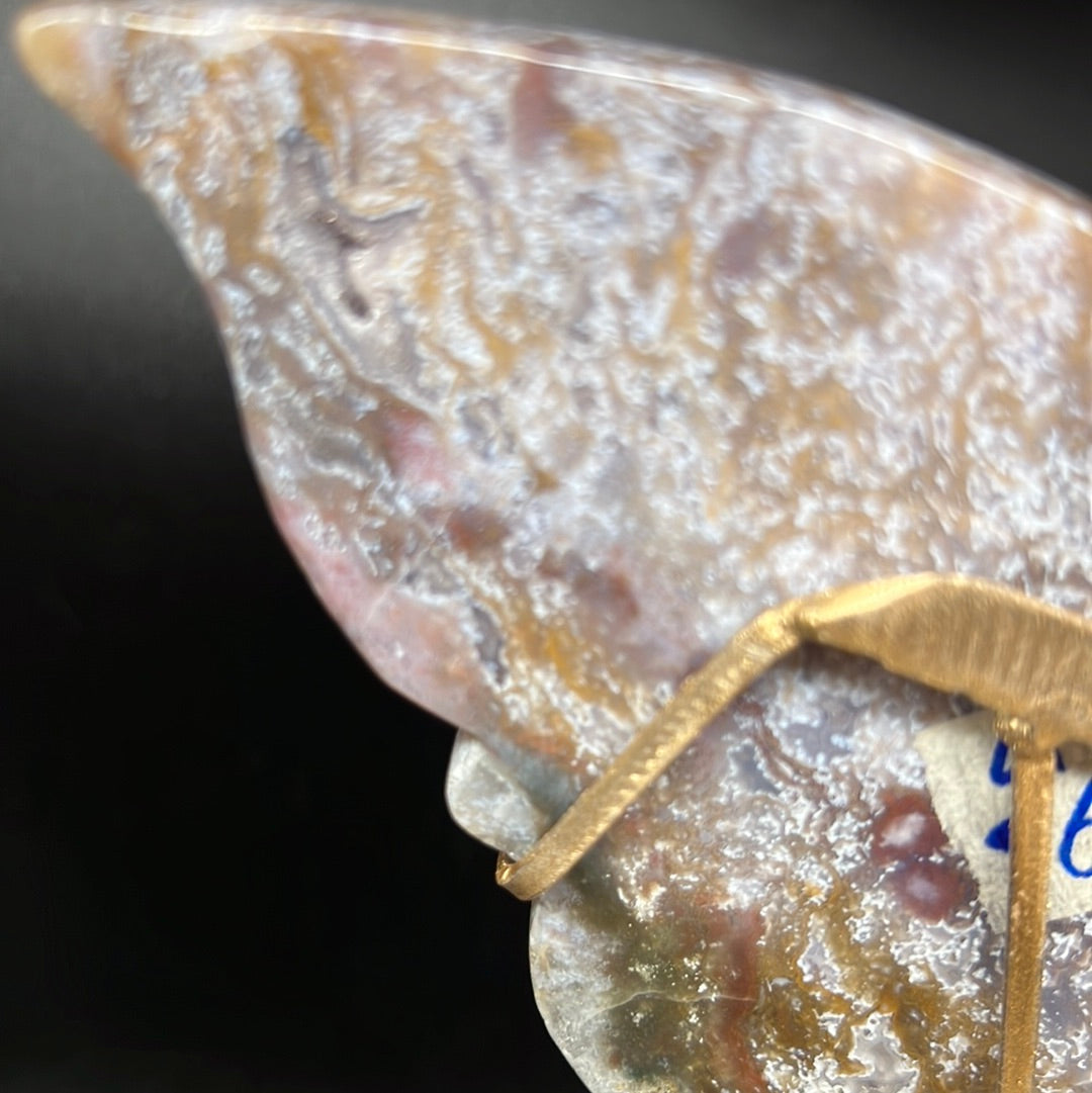Purple Moss Agate Butterfly Wings